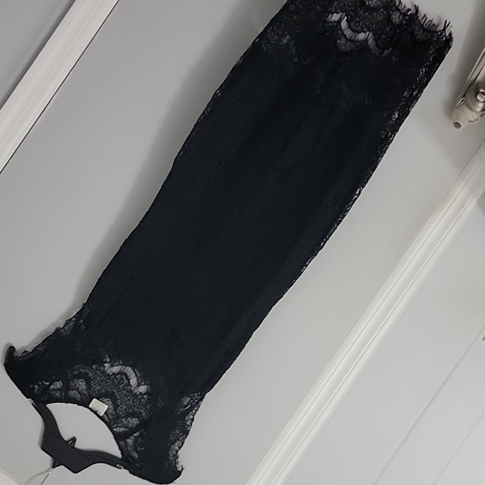 Black lace dress tight